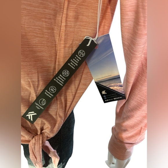 KYODAN Long Sleeve Side Tie
Moss Jersey Top Color — Coral Almond Heather - Picture 6 of 7